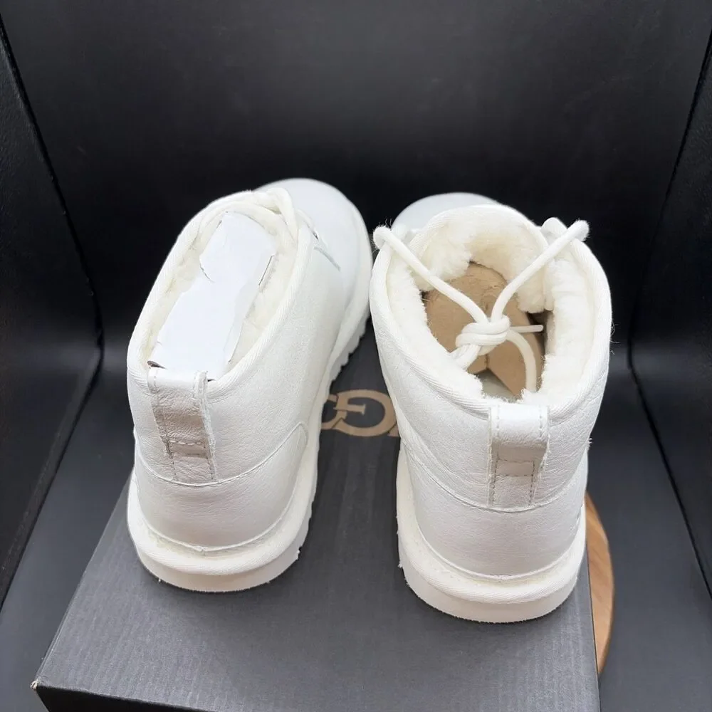 Ugg Neumel Leather White Mens Size 9 Winter Boots 1133777-WWH